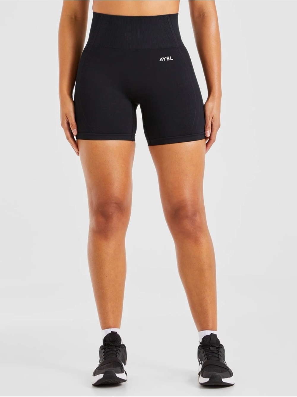 AYBL Black High-Rise Bike Shorts